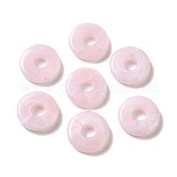 Perline acrilico trasparente, Two Tone, rotondo e piatto, roso, 15x3.5mm, Foro: 5 mm, su: 830 pc / 500 g