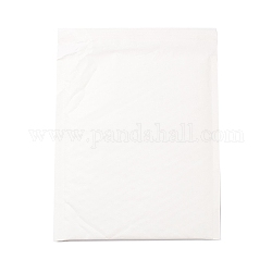 Sacs à bulles en papier et en plastique, sac autocollant, rectangle, blanc, 29x22x0.4 cm