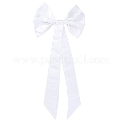 Benecreat abnehmbare Satinschleife für Kleid, Weißes Brautkleid mit Schleife am Rücken für die Brautparty zu besonderen Anlässen, 82x36x1.8 cm