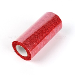 Отделка из полиэстера, широкая кружевная лента с цветочным узором, красные, 5-7/8 дюйм (150 мм), 10 ярдов / ролл
