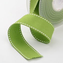 Rubans en polyester gros-grain pour emballages cadeaux, vert jaune, 5/8 pouce (16 mm), environ 100yards / rouleau (91.44m / rouleau)