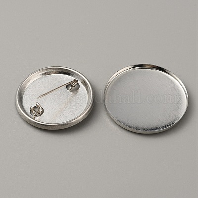 Железная брошь кабошон оправы безель DIY-WH0297-15B-1