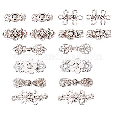 16 пара 8-х стильных регулируемых джинсовых булавок из сплава DIY-TA0013-01P-1