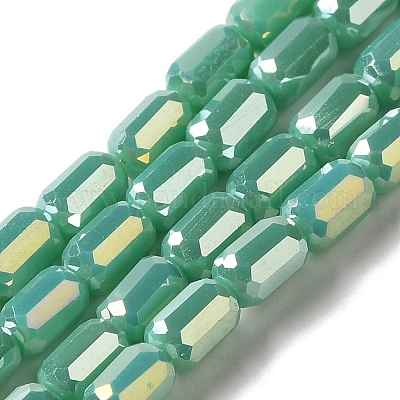 Стеклянные бусины с гальваническим покрытием  EGLA-D031-01-14-1