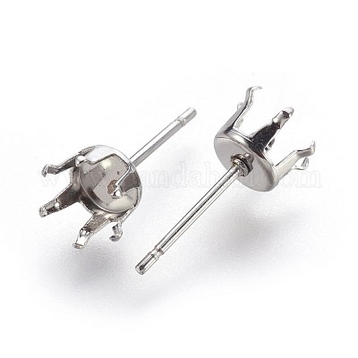 Фурнитура для сережек-гвоздиков из нержавеющей стали марки 304 STAS-P221-20C-P-1