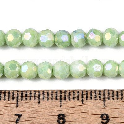 Антикоррозийные гальванические стеклянные бусины EGLA-T021-4mm-15-09-1