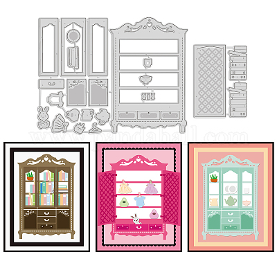 Shop GLOBLELAND 2Pcs Cupboard Wardrobe Cutting Dies Metal Books Bookcase  Diaper Table Die Cuts Embossing Stencils for Paper Card Making Decoration  DIY Scrapbooking Album Craft Decor for Jewelry Making - PandaHall Selected
