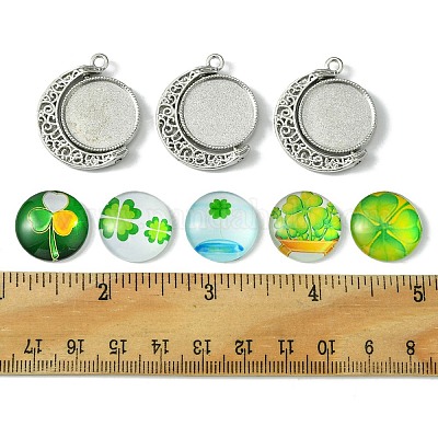 Наборы для изготовления вращающихся подвесок с клевером своими руками DIY-FS0005-44-1