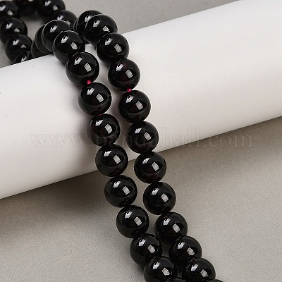 Мозамбикские импортные круглые бусины из натурального граната класса АААА G-E300-AAAA-10mm-1