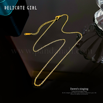 Цепочка из розового золота с подвеской в виде губы - 40+5 см нержавеющая сталь ST8551369-1