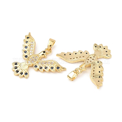 Латунные микро проложить кубического циркония подвески KK-G543-13G-01-1