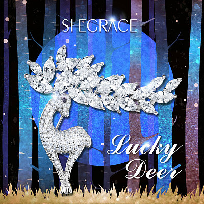 Латуни брошь JBR047A-1