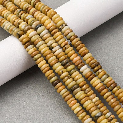 Природные желтые опал бусины пряди G-L624-H10-6x2mm-1