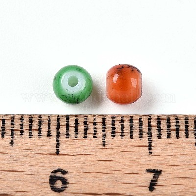 Выпечка окрашенные стеклянные бусины DGLA-S115-4mm-MS-1