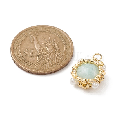 Природные подвески амазонит PALLOY-MZ00170-01-1