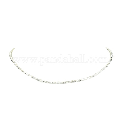 Ожерелье из квадратных бусин из синтетического гематита с застежками из нержавеющей стали 304 NJEW-JN04410-02-1