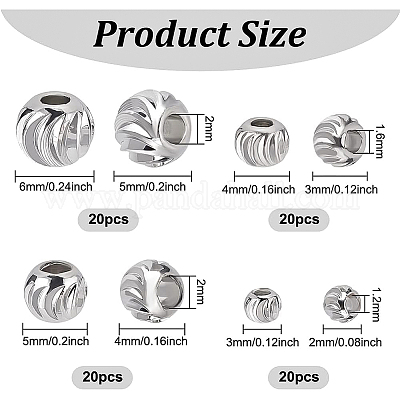 80шт 4 стильные латунные бусины KK-BC0008-89-1