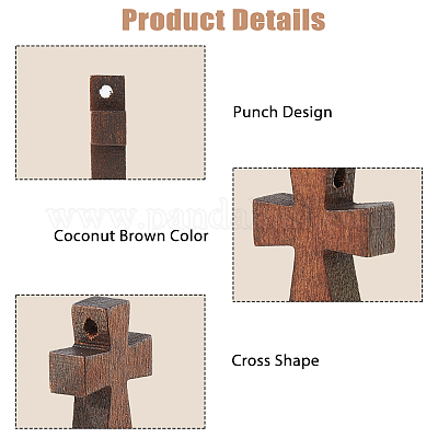 160шт 2 стиля натуральных деревянных бусин WOOD-HS0001-03-1