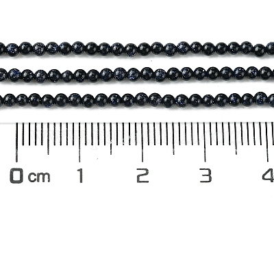 Синтетический синий авантюрин бисер нитей G-N0200-01D-2mm-1