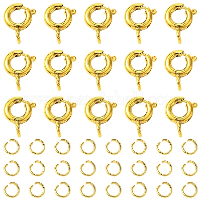 Латунная застежка пружинного кольца KK-FS0001-50G-1