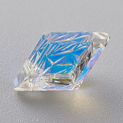 Подвески из тисненого стекла со стразами&nbsp;GLAA-J101-04A-001AB-1