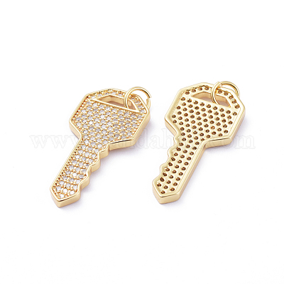 Латунные микро проложить кубического циркония подвески ZIRC-G163-04G-1