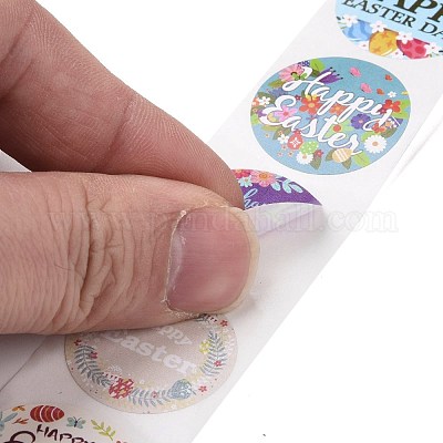 8 узор на пасхальную тематику самоклеющиеся рулоны бумажных наклеек DIY-C060-03A-1