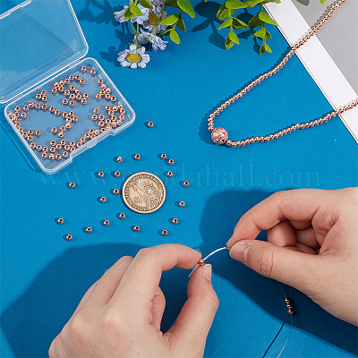 300 шт. латунные распорные бусины для покрытия стойки KK-PH0012-43B-RG-1