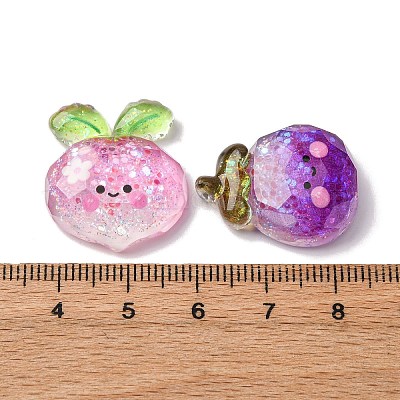 Светящиеся кабошоны из прозрачной смолы CRES-V001-04-1