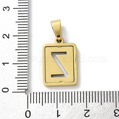 Подвески-алфавиты из нержавеющей стали 304 STAS-S152-01G-Z-1