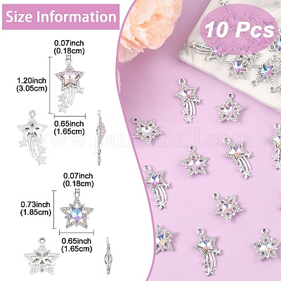 10шт стеклянные подвески GLAA-YW0004-64B-01-1