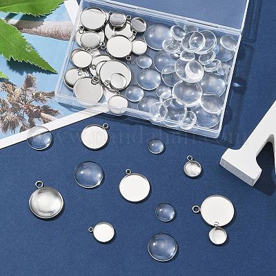 Набор для изготовления кулона с пустым куполом своими руками DIY-FS0005-47-1