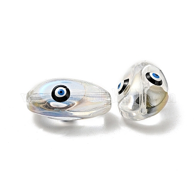 Прозрачные стеклянные бусины GLAA-F121-08A-1