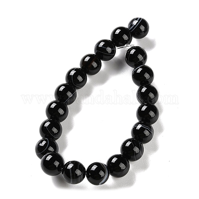 Натуральные полосатые агатовые / полосатые агатовые бусинки G-Z060-A01-C08-1