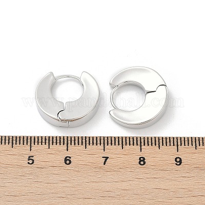 Латунные серьги обруча EJEW-Q016-09P-1