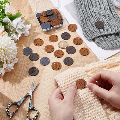 60 шт. 2 стиля этикеток из искусственной кожи FIND-UN0007-62B-1