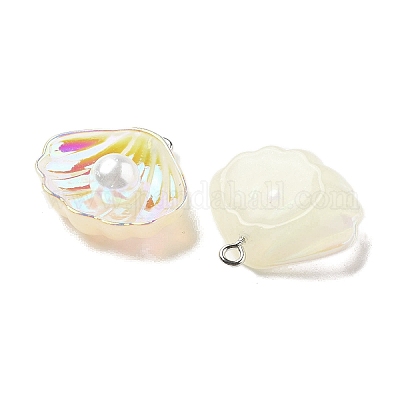 Подвески из искусственного жемчуга из смолы с переливающимся блеском RESI-I062-01A-1