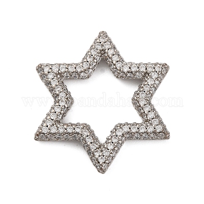 Латунное покрытие стойки микро паве прозрачный кубический цирконий соединительные кольца KK-Z070-12P-01-1