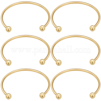 6шт стойка покрытая латунью изготовление браслета-манжеты KK-BBC0013-98-1