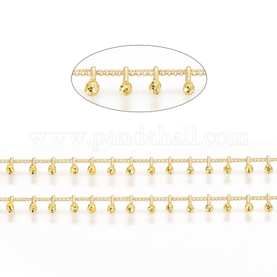 Латунная цепочка из бисера ручной работы CHC-G011-07G-01-1