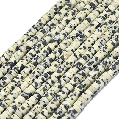 Natur Dalmatiner Jaspis Perlen Stränge&nbsp;G-P575-B03-4x2mm-1