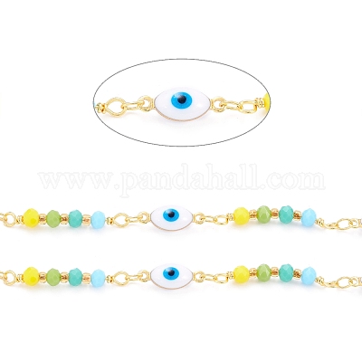 Цепочка из латуни с эмалью ручной работы CHC-D031-09G-1