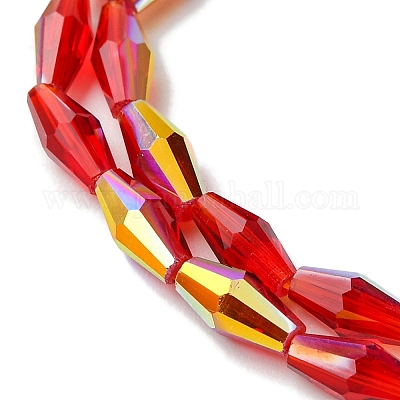 Прозрачные стеклянные бусины гальваническим пряди X1-GLAA-K064-05A-AB01-1