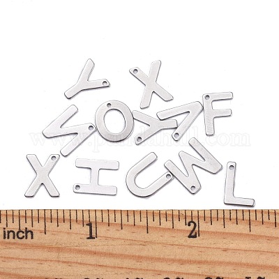 Подвески-буквы из нержавеющей стали 201 STAS-S036-M-1