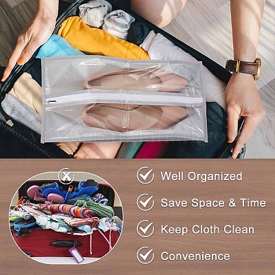 OLYCRAFT 8 Pcs 4 Color Shoe Bags for Travel Zipper Shoe Bag Travel Item Storage Bag Waterproof Shoe Organizer Bag Oxford Fabric Shoes Storage Pouches