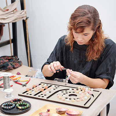 Деревянная доска из бисера DIY-WH0430-892-1