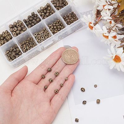 500 шт. 10 стиля бусины из сплава в тибетском стиле TIBEB-PH0004-96-1