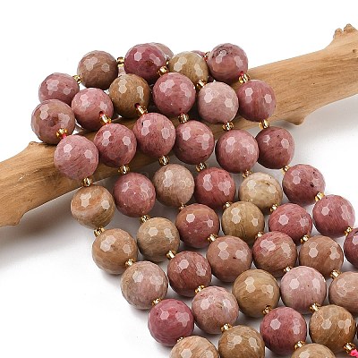 Природные родонит бисер нитей G-C249-A22-16mm-1