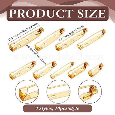 90 шт. 9 стиля железных булавок сзади IFIN-PH0001-38-1