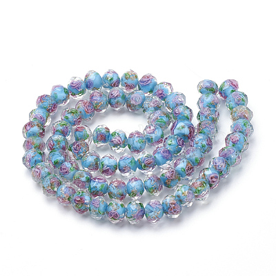 Ручной золотой песок бусины бисер нитей LAMP-R141-12mm-06-1